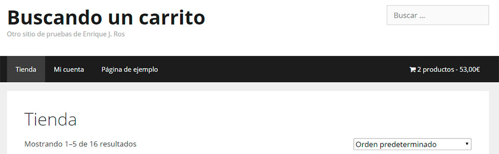 Carrito de WooCommerce en el menú