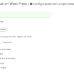 Configuración del chat