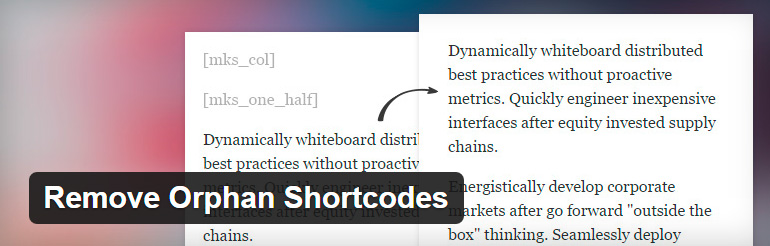 Eliminar shortcodes huérfanos