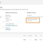 Fecha seleccionada por el usuario en el pedido