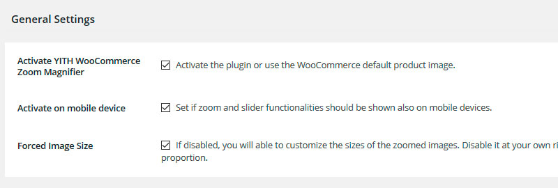 Mejorar imágenes de producto en WooCommerce: opciones generales