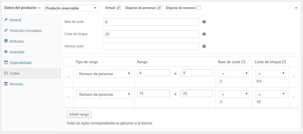 Reserva de personas con WooCommerce Bookings
